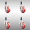 Service Caster 3 Inch 316SS Red Polyurethane Swivel 7/8 Inch Expanding Stem Caster Set SCC SCC-SS316EX20S314-PPUB-RED-78-4 - alternate 4